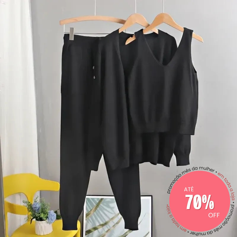 Conjunto Lainatti Preto Carvão / Único